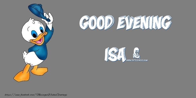 Greetings Cards for Good evening - Good Evening Isa